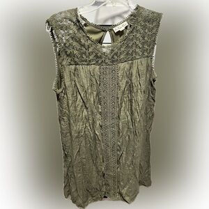 Olive green Indigo Rose sleeveless dress D2